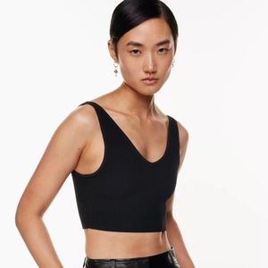 Black Ribbed Tank Top